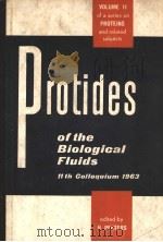 PROTIDES OF THE BIOLOGICAL FLUIDS PDF电子版封面 H.PEETERS