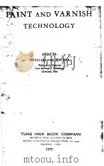PAINT AND VARNISH TECHNOLOGY     PDF电子版封面    VILLIAM VON FISCHER 