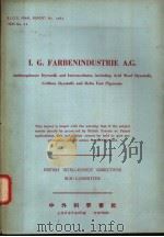 B.I.O.S.FINAL REPORT NO.1484 ITEM NO.22 I.G.FARBENINDUSTRIE A.G. PDF电子版封面