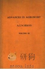 ADVANCES IN AGRONOMY VOLUME III PDF电子版封面 A·G·NORMAN