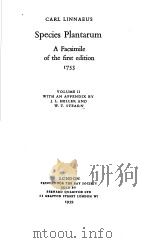 SPECIES PLANTARUM A FACSIMILE OF THE FIRST EDITION 1753 VOLUME Ⅱ（ PDF版）