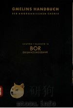 GMELINS HANDBUCH DER ANORGANISCHEN CHEMIE SYSTEM-NUMMER 13 BOR ERGANZUNGSBAND     PDF电子版封面     