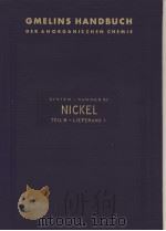 GMELINS HANDBUCH DER ANORGANISCHEN CHEMIE SYSTEM-NUMMER 57 NICKEL TEIL B-LIEFERUNG 1（ PDF版）