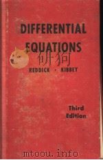 DIFFERENTIAL EQUATIONS PDF电子版封面