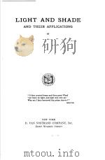 LIGHT AND SHADE PDF电子版封面 M.LUCKIESH D.SC.