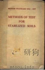 BRITISH STANDARD METHODS OF TEST FOR STABILIZED SOILS PDF电子版封面