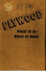 PLYWOOD PDF电子版封面 BLUIS G.MEYER