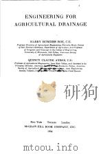 ENGINEERING FOR AGRICULTURAL DRAINAGE PDF电子版封面 HARRY BURGESS ROE.C.E.