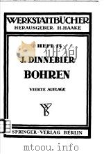 WERKSTATTBUCHER HEFT 15 BOHREN PDF电子版封面 ING.-JOSEF DINNEBIER