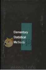 ELEMENTARY STATISTICAL METHODS AS APPLIED TO BUSINESS AND ECONOMIC DATA REVISED EDITION PDF电子版封面