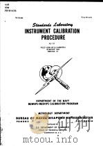 INSTRUMENT CALIBRATION PROCEDURE AQ-03 PDF电子版封面