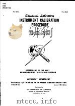 INSTRUMENT CALIBRATION PROCEDURE AG-36 PDF电子版封面