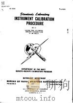 INSTRUMENT CALIBRATION PROCEDURE AQ-15 PDF电子版封面
