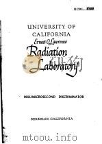 MILLIMICROSECOND DISCRIMINATOR PDF电子版封面 DAVID F.SWIFT AND VICTOR PEREZ