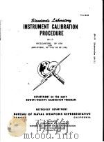 INSTRUMENT CALIBRATION PROCEDURE AW-10 PDF电子版封面