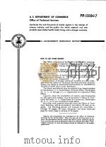 U.S.DEPARTMENT OF COMMERCE OFFICE OF TECHNICAL SERVICES PB-155867 PDF电子版封面