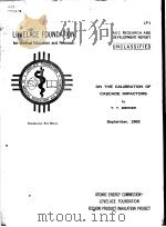 ON THE CALIBRATION OF CASCADE IMPACTORS PDF电子版封面