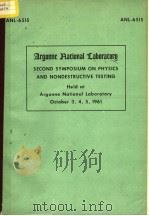 SECOND SYMPOSIUM ON PHYSICS AND NONDESTRUCTIVE TESTING PDF电子版封面