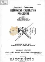 INSTRUMENT CALIBRATION PROCEDURE AF-08 PDF电子版封面