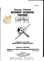 INSTRUMENT CALIBRATION PROCEDURE AA-20 PDF电子版封面