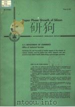 VAPOR PHASE GROWTH OF SILICON REPORT NO.5     PDF电子版封面     