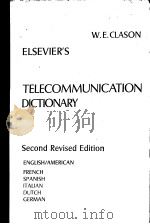 ELSEVIER'S TELECOMMUNICATION DICTIONARY PDF电子版封面 W.E.CLASON
