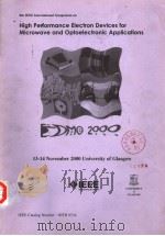 8TH IEEE INTERNATIONAL SYMPOSIUM ON HIGH PERFORMANCE ELECTRON DEVICES FOR MICROWAVE AND OPTOELECTRON（ PDF版）