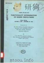 FUNCTIONALITY DETERMINATION OF BINDER PREPOLYMERS     PDF电子版封面    A.H.MUENDER  B.E.HUDSON 