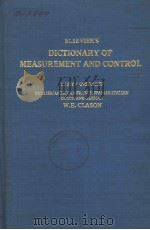 ELSEVIER.S DICTIONARY OF MEASUREMENT AND CONTROL PDF电子版封面