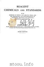 REAGENT CHEMICALS AND STANDARDS THIRD EDITION PDF电子版封面 JOSEPH ROSIN