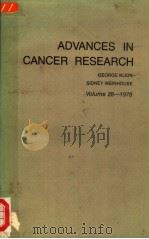 ADANCES IN CANCER RESEARCH VOLUME 28 PDF电子版封面 0120066289