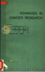 ADANCES IN CANCER RESEARCH VOLUME 29 PDF电子版封面 0120066297