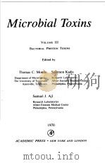MICROBIAL TOXINS  VOLUME Ⅲ BACTERIAL PROTEIN TOXINS（1970 PDF版）
