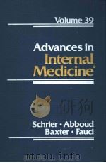 ADVANCES IN INTERNAL MEDICINE  VOLUME 39     PDF电子版封面  0815183127   