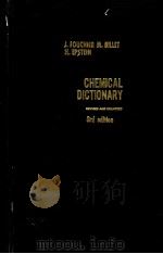 CHEMICAL DICTIONARY DICTIONNAIRE DE CHIMIE FACHWORTERBUCH FUR CHMEIE 3RD EDITION PDF电子版封面 9060937503 J.FOUCHIER F.BILLET