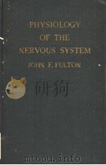 PHYSIOSOGY OF THE NERVOUS SYSTEM PDF电子版封面