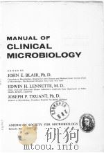 MANUAL OF CLINICAL MICROBIOLOGY 1970 PDF电子版封面