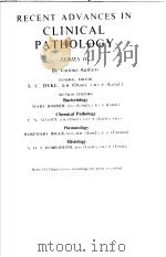 RECENT ADVANCES IN CLINICAL PATHOLOGY SERIES Ⅲ PDF电子版封面