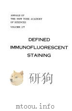 DEFINED IMMUNOFLUORESCENT STAINING VOLUME 177 PDF电子版封面