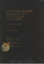 CUNNINGHAM‘S MANUAL OF PRACTICAL ANATOMY PDF电子版封面 G.J.ROMANES
