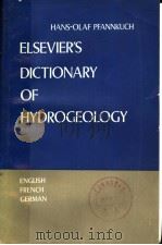 ELSEVIER.S DICTIONARY OF HYDROGEOLOGY PDF电子版封面