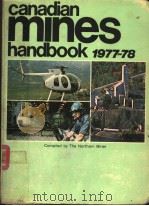 CANADIAN MINES HANDBOOK 1977-1978 PDF电子版封面