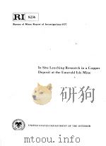 IN SITU LEACHING RESEAREH IN A COPPER DEPOSIT AT THE EMERALD LILE MINE（ PDF版）