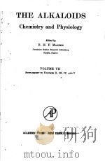HTE ALKALOIDS CHEMISTRY AND PHYSIOLOGY  VOLUME 7（ PDF版）