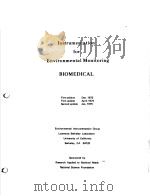 INSTRUMENTATION FOR ENVIRONMENTAL MONITORING VOL.4 BIOMEDICAL PDF电子版封面