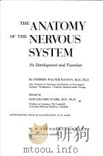 THE ANATOMY OF THE NERVOUS SYSTEM ITS DEVELOPMENT AND FUNCTION PDF电子版封面