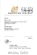 ADVANCES IN RADIATION BIOLOGY VOLUME 9 PDF电子版封面 0120354098 JOHN T.LETT AND HOWARD ADLER