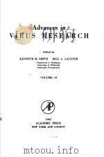 ADVANCES IN VIRUS RESEARCH VOLUME 10     PDF电子版封面    KENNETH M.SMITH  MAX A.LAUFFER 