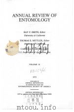 ANNUAL REVIEW OF ENTOMOLOGY VOLUME 18 1973 1973 PDF电子版封面 0824301188