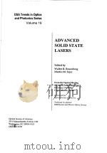 ADVANCED SOLID STATE LASERS VOLUME 19 PDF电子版封面 1557525234 WALTER R.BOSENBERG MARTIN M.F
